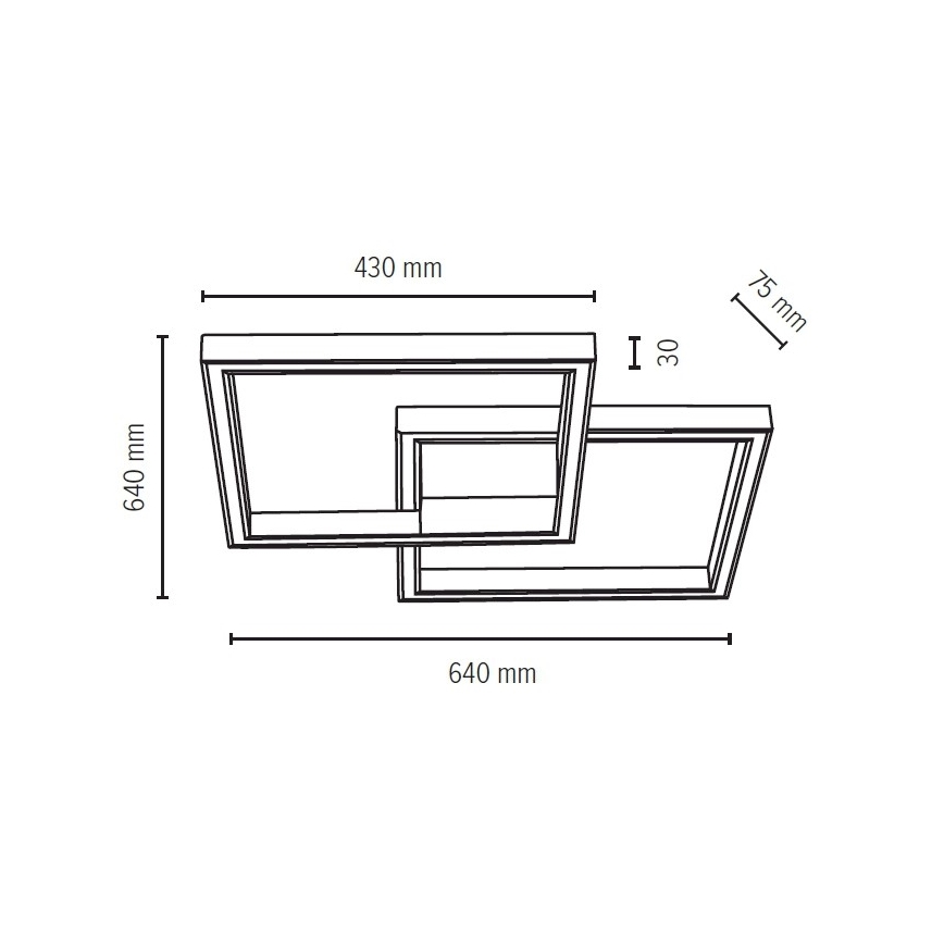 Φως οροφής LED RAMME LED/48W/230V ματ δρυς