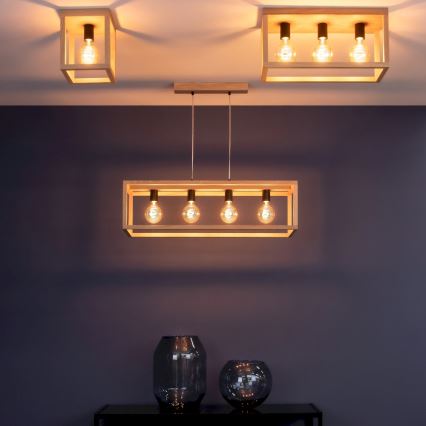 Φωτιστικό οροφής KAGO 1xE27/60W/230V ματ δρυς
