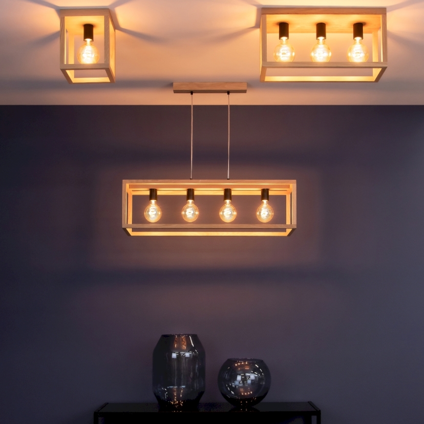 Φωτιστικό οροφής KAGO 1xE27/60W/230V ματ δρυς
