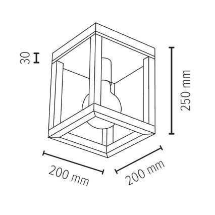 Φως οροφής KAGO 1xE27/60W/230V ματ δρυς