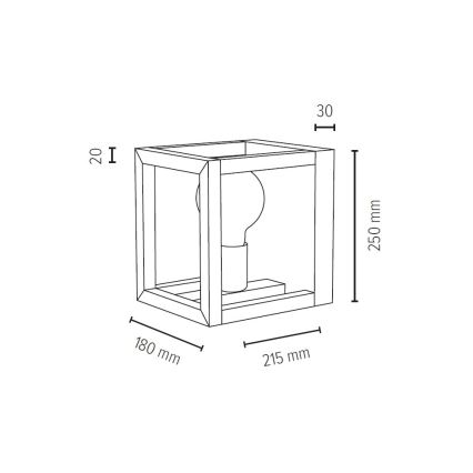 Επιτοίχιο φωτιστικό KAGO 1xE27/40W/230V, χρώμα δρυός