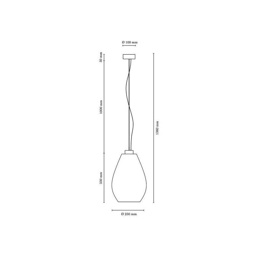 Κρεμαστό φωτιστικό οροφής PIRO 1xE27/60W/230V οξιά