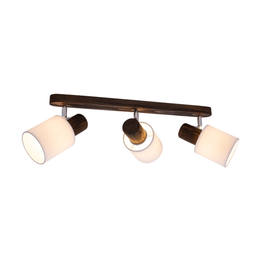 Φωτιστικό σποτ οροφής TRENDY 3xE27/15W/230V πεύκο