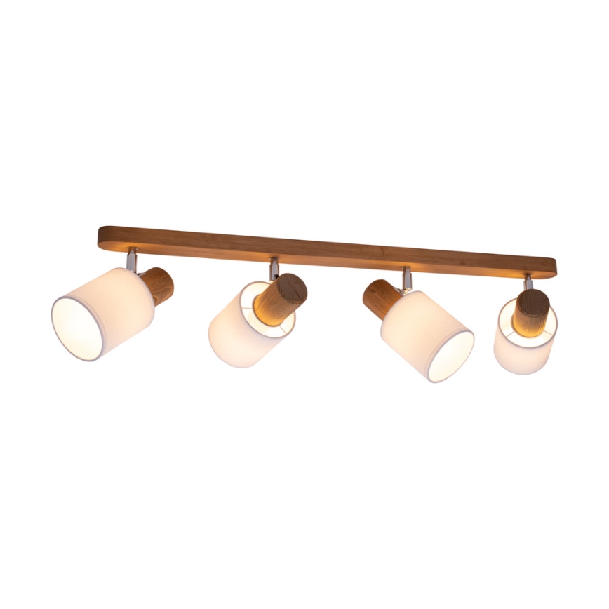 Φωτιστικό σποτ οροφής TRENDY 4xE27/15W/230V πεύκο