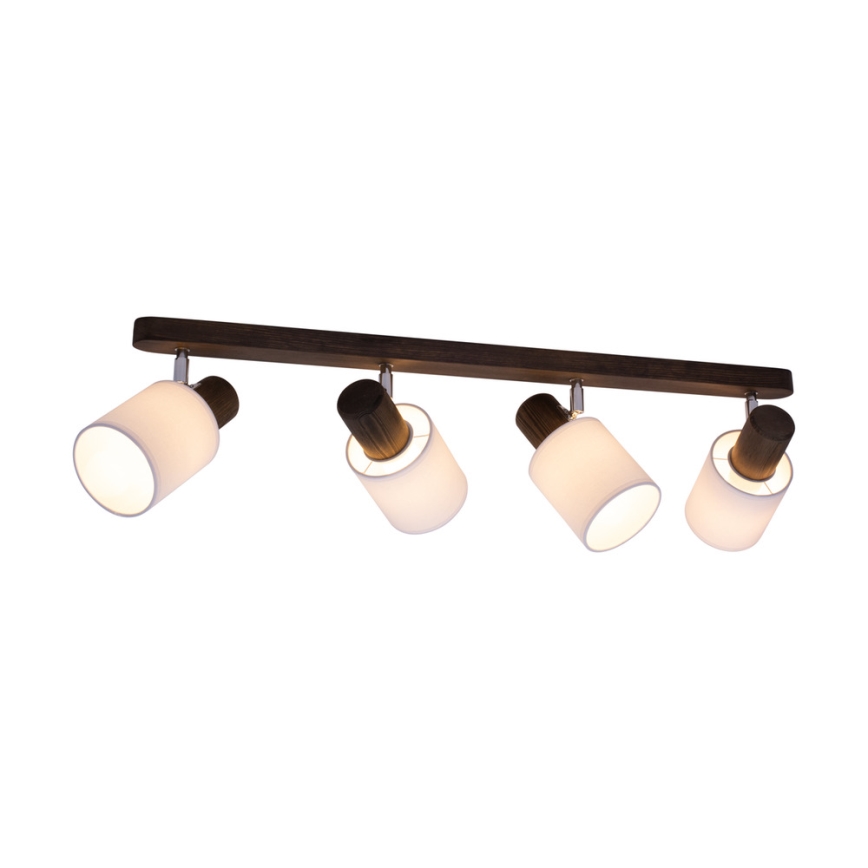 Φωτιστικό σποτ οροφής TRENDY 4xE27/15W/230V πεύκο