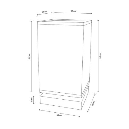 Επιτραπέζια λάμπα FIRE 1xE27/25W/230V πεύκο/λευκό