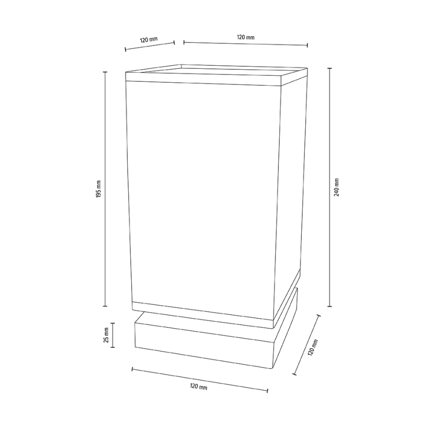 Επιτραπέζια λάμπα FIRE 1xE27/25W/230V πεύκο/μπεζ