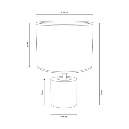 Eπιτραπέζιο φωτιστικό KRETA 1xE27/25W/230V πεύκο/λευκό