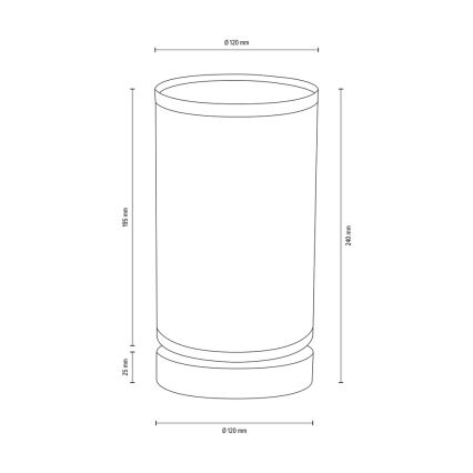 Επιτραπέζια λάμπα FIRE 1xE27/25W/230V πεύκο/μαύρο