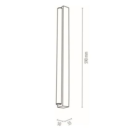 Φωτισμός καθρέφτη μπάνιου LED AQUAVIVA LED/9W/230V 59 cm IP44 δρυς