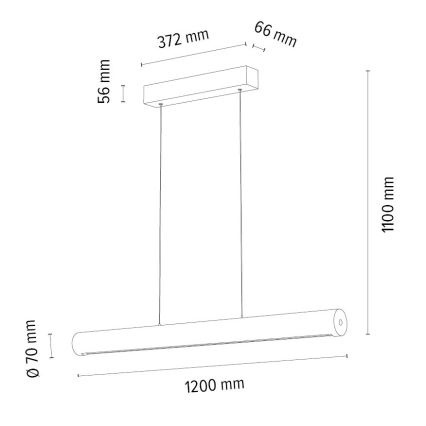 Led Dimmable κρεμαστό φωτιστικό οροφής CONOR LED/34,5W/230V δρυς – FSC πιστοποιημένο