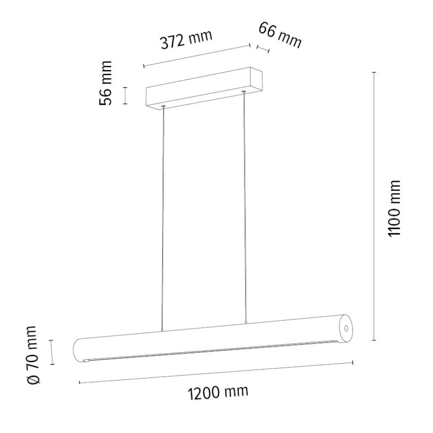 Led Dimmable κρεμαστό φωτιστικό οροφής CONOR LED/34,5W/230V δρυς – FSC πιστοποιημένο