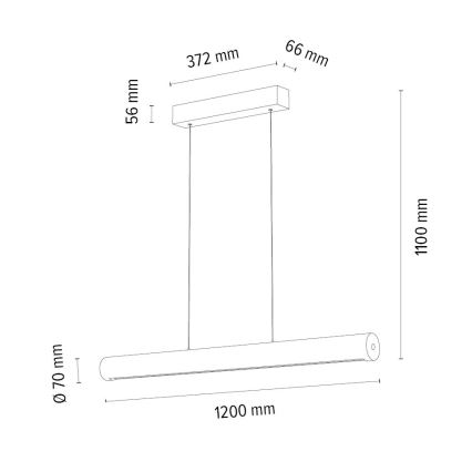 Led Dimmable κρεμαστό φωτιστικό οροφής CONOR LED/34,5W/230V δρυς – FSC πιστοποιημένο