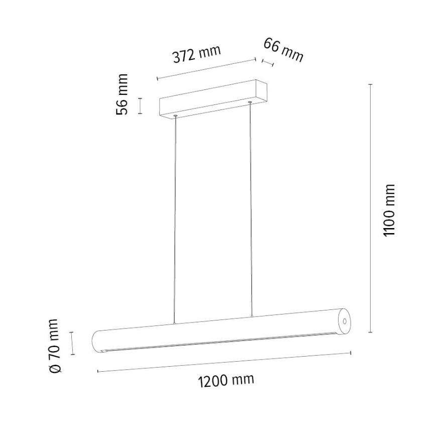 Led Dimmable κρεμαστό φωτιστικό οροφής CONOR LED/34,5W/230V δρυς – FSC πιστοποιημένο