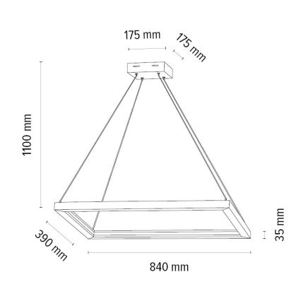 Led Dimmable κρεμαστό φωτιστικό οροφής LEGNO LED/31,5W/230V δρυς – FSC πιστοποιημένο