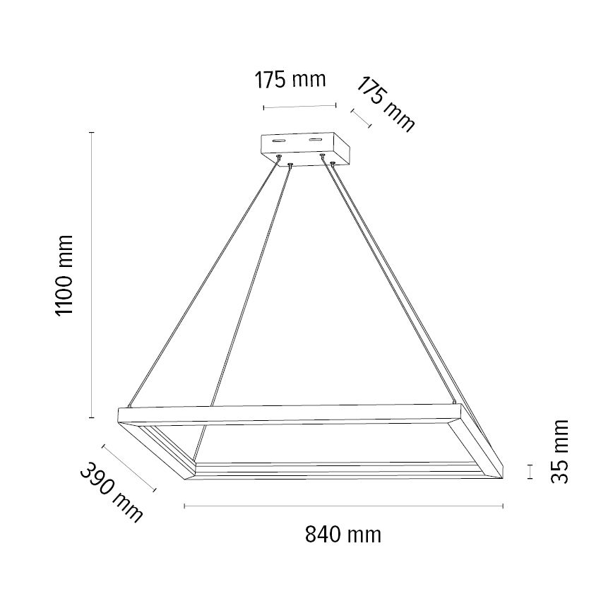 Led Dimmable κρεμαστό φωτιστικό οροφής LEGNO LED/31,5W/230V δρυς – FSC πιστοποιημένο