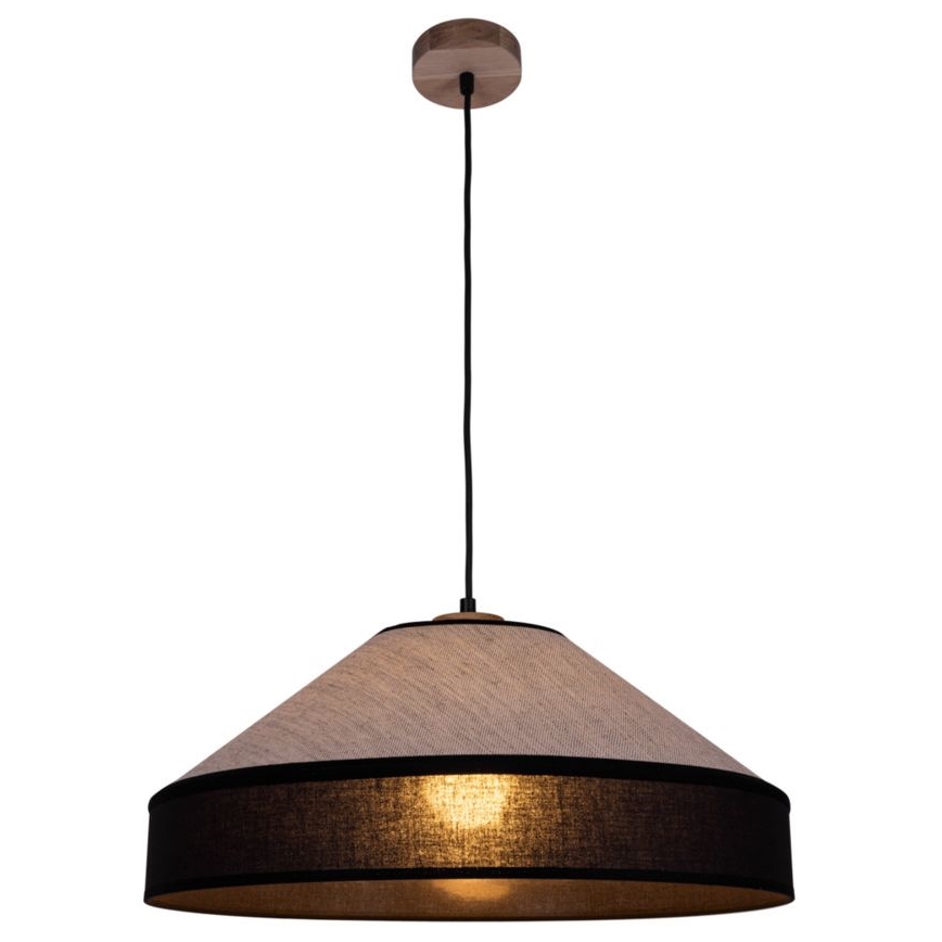 Πολύφωτο με συρματόσχοινο AMIGO 1xE27/60W/230V δρυς – FSC πιστοποιημένο