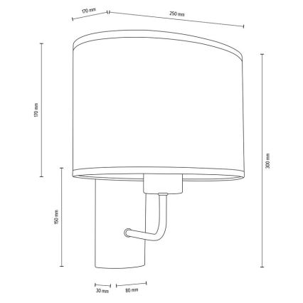 Λάμπα τοίχου MERCEDES 1xE27/25W/230V λευκό/δρυς – FSC πιστοποιημένο