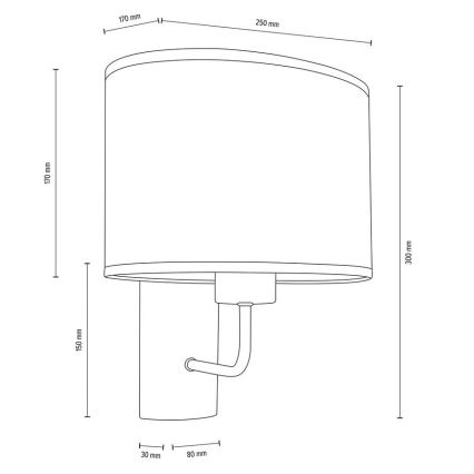 Λάμπα τοίχου MERCEDES 1xE27/25W/230V καφέ/δρυς – FSC πιστοποιημένο