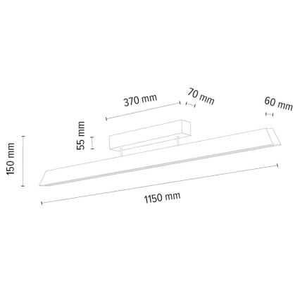 Σταθερό πολύφωτο dimming LED DEROTT 3xLED/14W/230V δρυς – FSC πιστοποιημένο