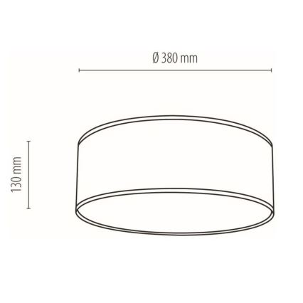 Φωτιστικό οροφής BOHO 3xE27/25W/230V διάμετρος 38 cm λευκό – FSC πιστοποιημένο