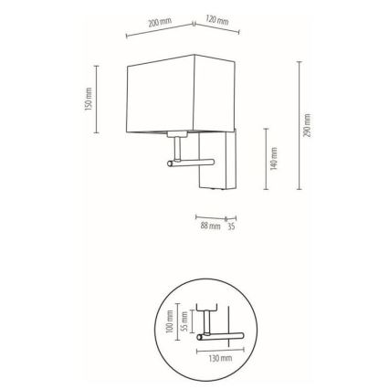 Λάμπα τοίχου BOHO 1xE27/25W/230V δρυς – FSC πιστοποιημένο