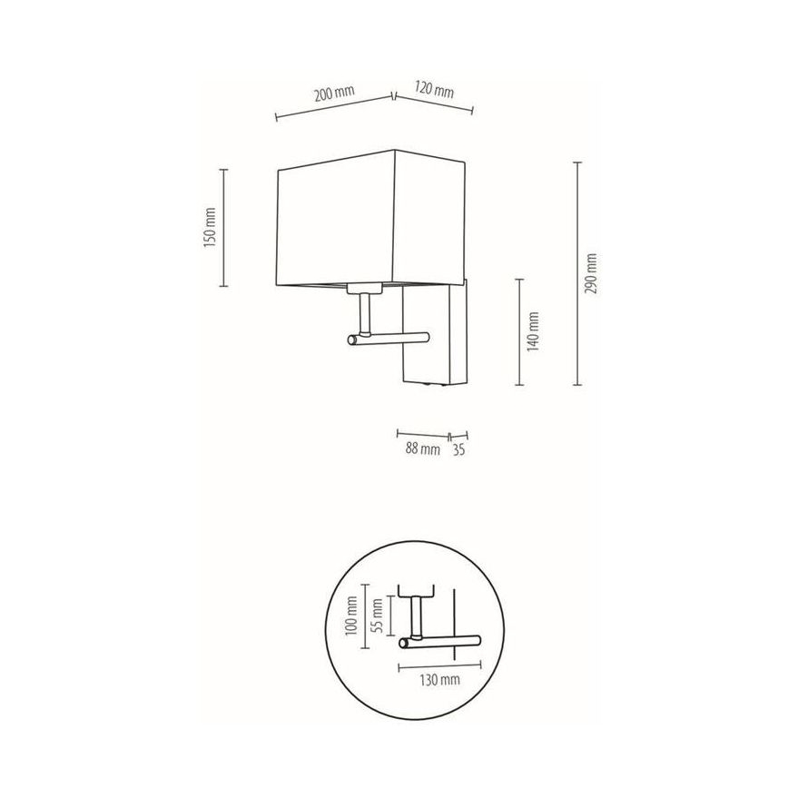Λάμπα τοίχου BOHO 1xE27/25W/230V δρυς – FSC πιστοποιημένο