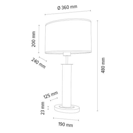 Eπιτραπέζια λάμπα MERCEDES 1xE27/40W/230V 46 cm καφέ/δρυς – FSC πιστοποιημένο