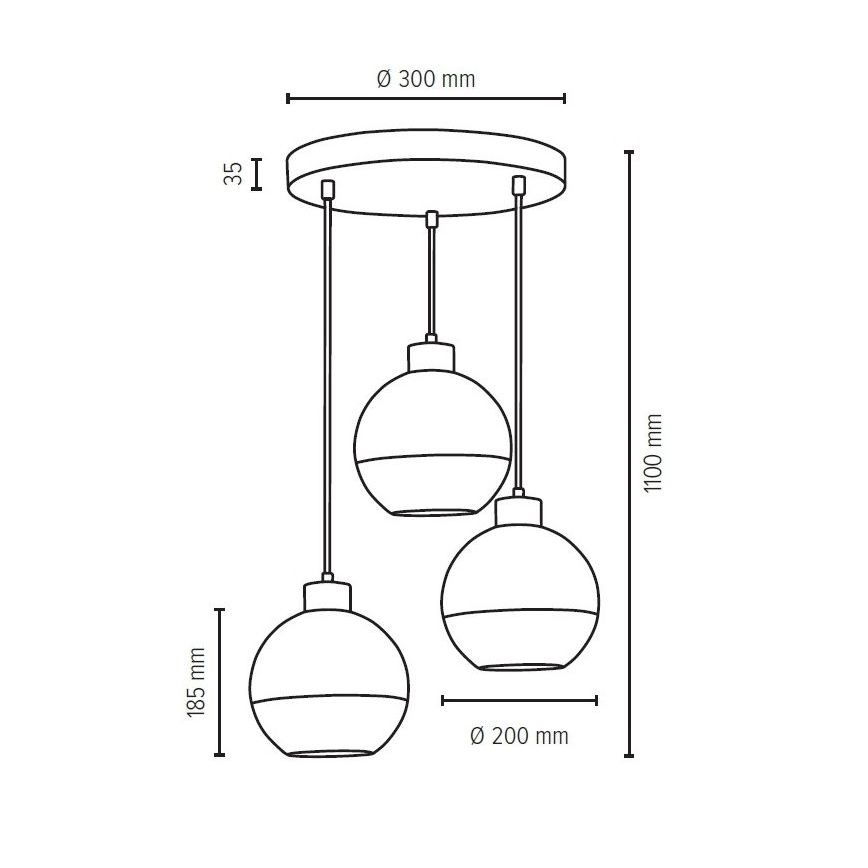 Ανταλλακτικό γυαλί LINEA διάμετρος 20 cm