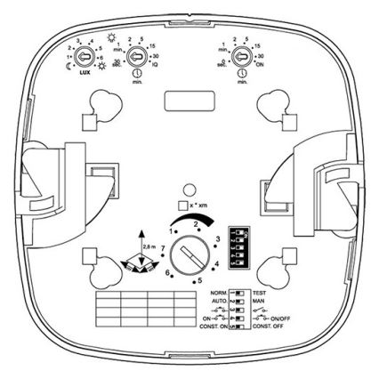 Steinel 002749 - Ανιχνευτής παρουσίας IR Quattro 8m DALI-2 APC λευκό