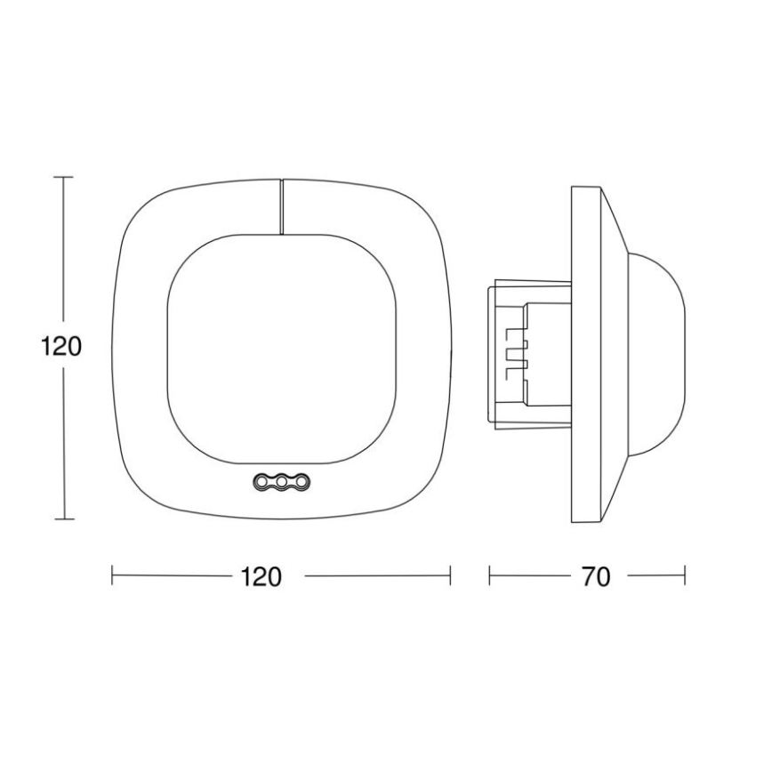 Steinel 002770 - Ανιχνευτής παρουσίας IR Quattro HD 24m COM2 λευκό