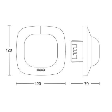 Steinel 002770 - Ανιχνευτής παρουσίας IR Quattro HD 24m COM2 λευκό