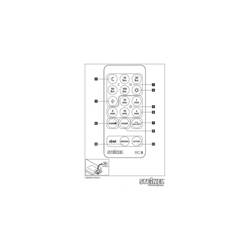STEINEL 007638 - RC9 τηλεχειριστήριο για αισθητήρα iHF3D