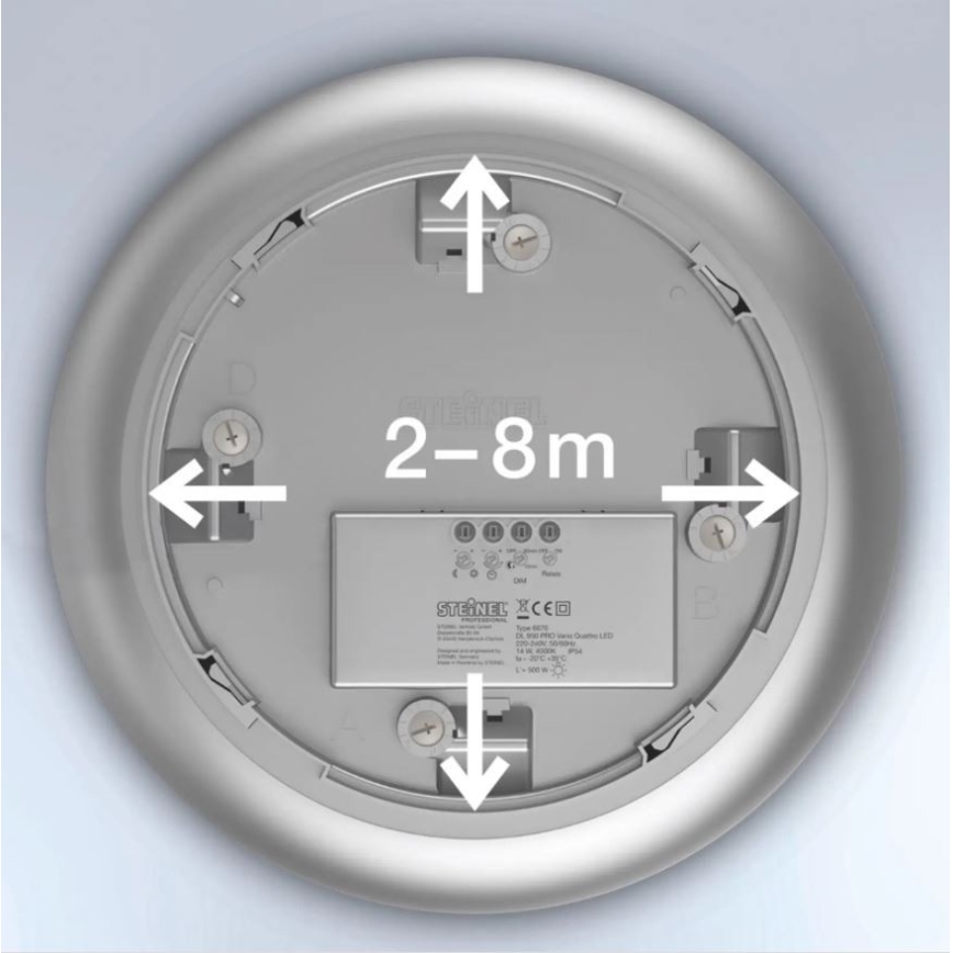 Steinel 035440 - Φως εξωτερικού χώρου LED με αισθητήρα QUATTRO LED/10W/230V IP54