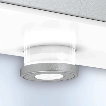 Steinel 052652 - LED Ηλιακό φωτιστικό με αισθητήρα XSolar SOL-O LED/1,5W 2x2000mAh IP44 ασημί