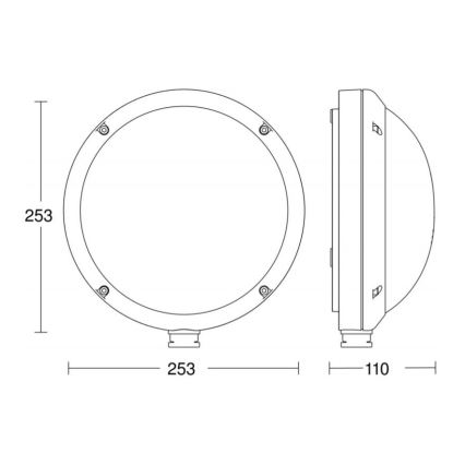 STEINEL 053079 - LED Φωτιστικό τοίχου εξωτερικού χώρου με αισθητήρα L330 LED/9W/230V 3000K IP44