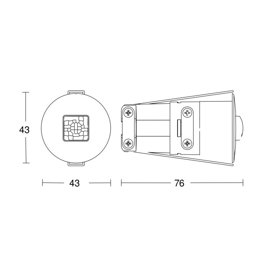 Steinel 053871 - Ανιχνευτής παρουσίας IR Quattro Micro 6m DALI-2 IP65 λευκό