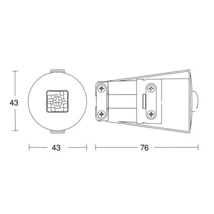 Steinel 053871 - Ανιχνευτής παρουσίας IR Quattro Micro 6m DALI-2 IP65 λευκό