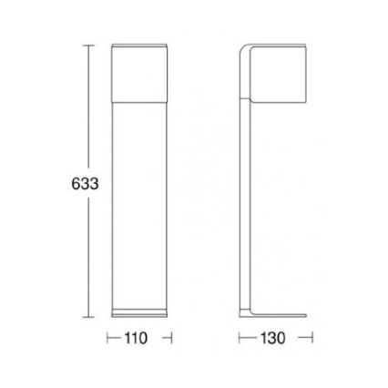 Steinel 055479 - Λάμπα dimming LED εξωτερικού χώρου με αισθητήρα CUBO LED/9,5W/230V IP44 ανθρακί