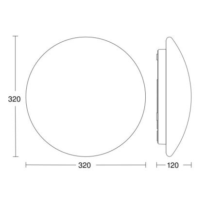 Steinel 056087 - LED Φωτιστικό οροφής μπάνιου RSPROP2 LED/15,5W/230V 4000K IP54