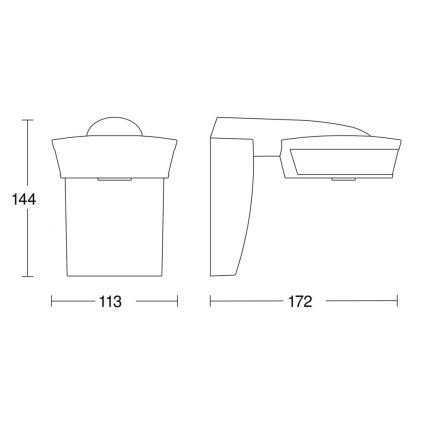 Steinel 056636 - Αισθητήρας κίνησης SensIQ IP54 ανθρακί + τηλεχειριστήριο