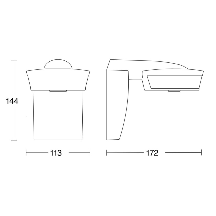 Steinel 056636 - Αισθητήρας κίνησης SensIQ IP54 ανθρακί + τηλεχειριστήριο