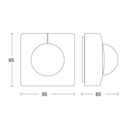 Steinel 057237 - Αισθητήρας κίνησης IS 3360 DALI-2 IP54 τετράγωνος λευκό