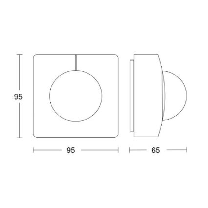 Steinel 057275 - Αισθητήρας κίνησης IS 345 DALI-2 IPD IP54 τετράγωνος λευκό