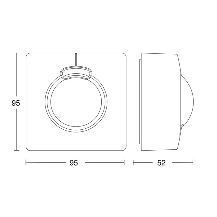Steinel 057312 - Αισθητήρας κίνησης HF 3360 DALI-2 IP54 τετράγωνος λευκό