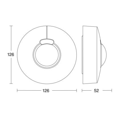 Steinel 057329 - Αισθητήρας κίνησης HF 3360 DALI-2 IP54 στρογγυλός λευκό