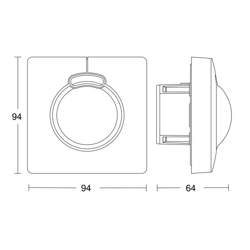 Steinel 057336 - Αισθητήρας κίνησης HF 3360 DALI-2 IP20 τετράγωνος λευκό