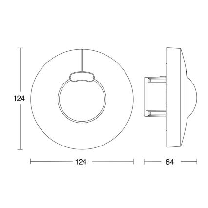 Steinel 057343 - Αισθητήρας κίνησης HF 3360 DALI-2 IP20 στρογγυλός λευκό