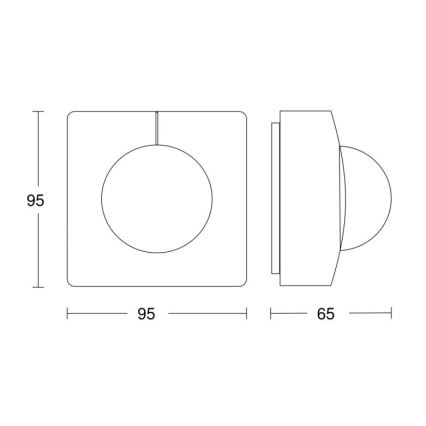 Steinel 057350 - Αισθητήρας κίνησης IS 3180 DALI-2 IPD IP54 λευκό