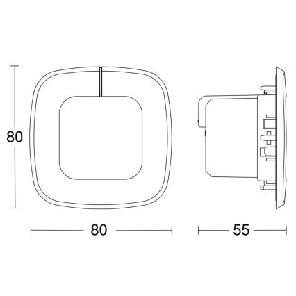 Steinel 057510 - Ανιχνευτής παρουσίας IR Quattro SLIM XS 4m DALI-2 λευκό